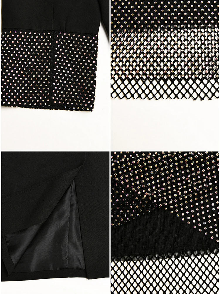 Glitter Diamond Shiny Blazer Set