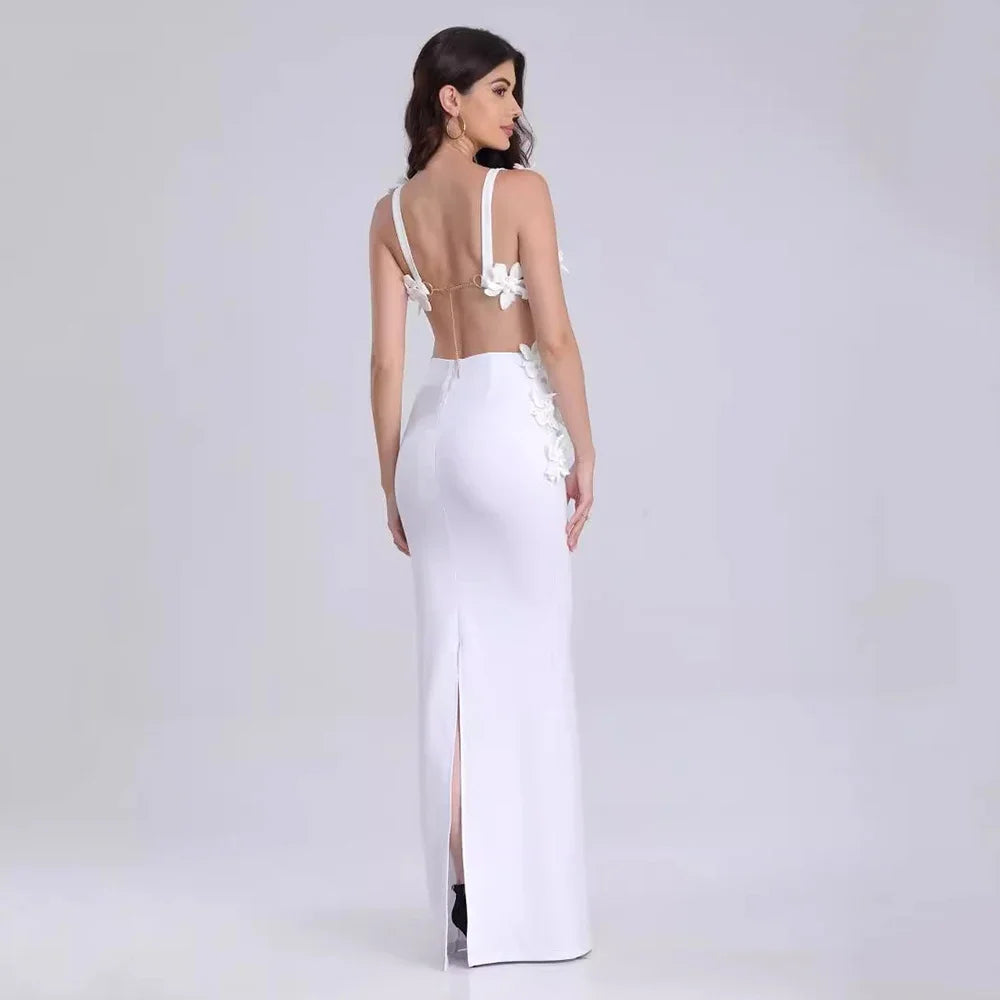 2024 New Women's White Sexy V-neck