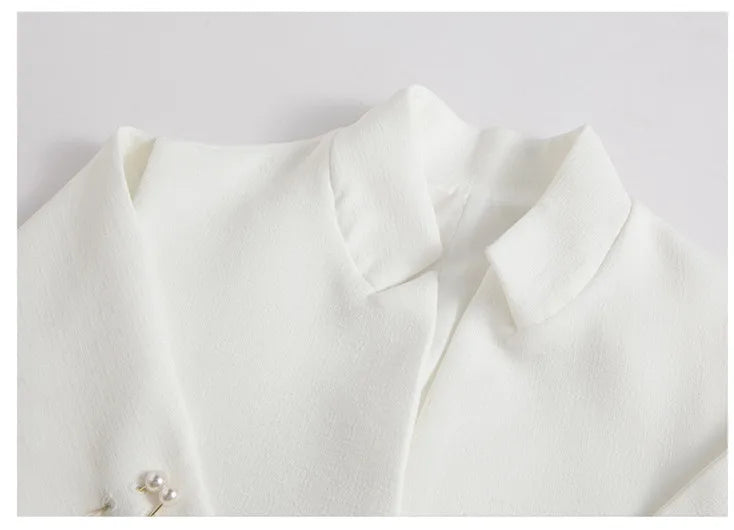 Pearls Beading Batwing Sleeve Cloak