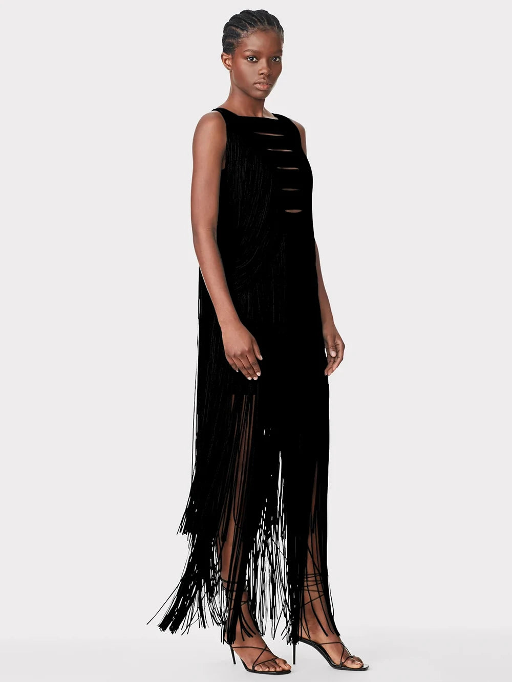 2024 New O-Neck Tassels Tight Long